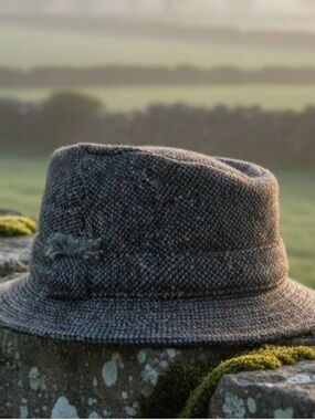 Hanna Hats Donegal Tweed Trilby Hat Men’s M Irish Wool Made in Ireland